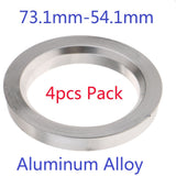 Spigot Rings (4pcs Set ) 73.1 - 54.1mm Wheel Hub Spacers Aluminum Alloy - Aladdin Shoppers