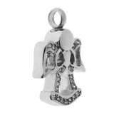 Stainless Steel Crystal Angel Shape Pet Ash Urn Pendant Memorial Cremation - Aladdin Shoppers