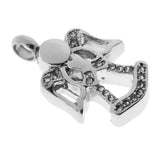 Stainless Steel Crystal Angel Shape Pet Ash Urn Pendant Memorial Cremation - Aladdin Shoppers