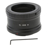 T2 T-2 Telephoto Lens to EFM Mount Camera Adapter for Canon EF-M Mirrorless Cameras - Black - Aladdin Shoppers