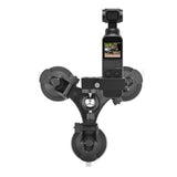 Triple Car Glass Window Suction Cup Base Mount w/ 360 Free Rotating Ball Head Mount & Screw Mount Adapter for DJI OSMO Pocket - Aladdin Shoppers