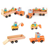 Trucks Transport Car Carrier Educational Vehicles Toy Set Includes Transport Truck, Excavator and Bulldozer - Aladdin Shoppers
