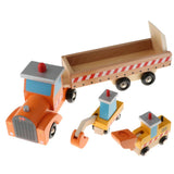 Trucks Transport Car Carrier Educational Vehicles Toy Set Includes Transport Truck, Excavator and Bulldozer - Aladdin Shoppers