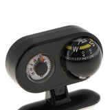 Two In One Car Compass With Thermometer For Car Interior Decoration Black - Aladdin Shoppers