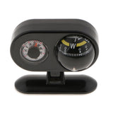 Two In One Car Compass With Thermometer For Car Interior Decoration Black - Aladdin Shoppers