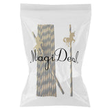 Unicorn Strip Paper Straws Unicorn Theme Party Straws for Baby Shower - Aladdin Shoppers
