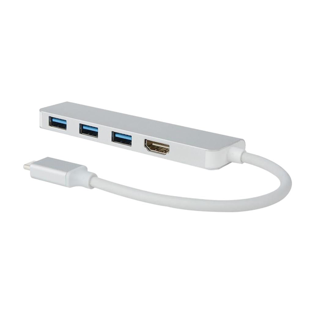 USB C Hub 4-in-1 Type C Hub, USB-C to 4k HDMI & 3 USB 3.0 Ports Adapter Converter - Aladdin Shoppers