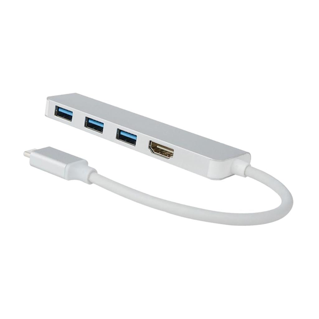 USB C Hub 4-in-1 Type C Hub, USB-C to 4k HDMI & 3 USB 3.0 Ports Adapter Converter - Aladdin Shoppers