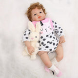 Vivid Huggable 21inch Reborn Doll Silicone Newborn Baby Doll White Clothes Set - Kids Children Sleeping Toy - Aladdin Shoppers