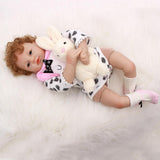 Vivid Huggable 21inch Reborn Doll Silicone Newborn Baby Doll White Clothes Set - Kids Children Sleeping Toy - Aladdin Shoppers