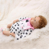 Vivid Huggable 21inch Reborn Doll Silicone Newborn Baby Doll White Clothes Set - Kids Children Sleeping Toy - Aladdin Shoppers