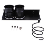 Wall Mount Hair Dryer Holder Rack Stand Storage Comb Brush Organizer Hanger with Two Cups - Aladdin Shoppers