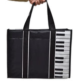 Waterproof Oxford Cloth Musical Handbag Tote Bag Shopping Bag for Music Lover Gift - Aladdin Shoppers