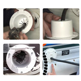 Maxbell White Electric Power Cable Cord Hatch Cover For RV Camper Trailer Flip Up