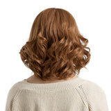 Women Short Curly Layered Wavy Wig Light Brown Real Human Hair Wigs Free Wig Cap for Daily Wear /Party Costume Cosplay - Aladdin Shoppers