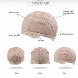 Maxbell Women Short Curly Layered Wavy Wig Light Brown Real Human Hair Wigs Free Wig Cap for  Daily Wear /Party Costume Cosplay