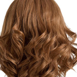 Women Short Curly Layered Wavy Wig Light Brown Real Human Hair Wigs Free Wig Cap for Daily Wear /Party Costume Cosplay - Aladdin Shoppers
