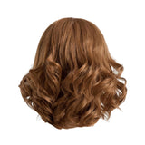 Women Short Curly Layered Wavy Wig Light Brown Real Human Hair Wigs Free Wig Cap for Daily Wear /Party Costume Cosplay - Aladdin Shoppers
