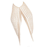 Maxbell Women Summer New Fashion Wild Handmade Pearl Tassel Necklace Chain Jewelry