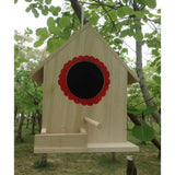 Wooden Bird House Birdhouse Hanging Nest Nesting Box With Rope Home Garden S - Aladdin Shoppers