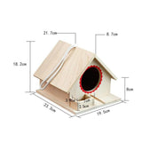 Wooden Bird House Birdhouse Hanging Nest Nesting Box With Rope Home Garden S - Aladdin Shoppers