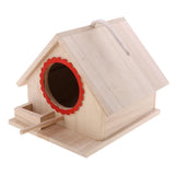 Wooden Bird House Birdhouse Hanging Nest Nesting Box With Rope Home Garden S - Aladdin Shoppers