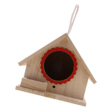 Wooden Bird House Birdhouse Hanging Nest Nesting Box With Rope Home Garden S - Aladdin Shoppers