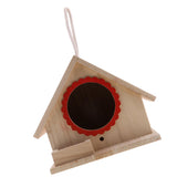 Wooden Bird House Birdhouse Hanging Nest Nesting Box With Rope Home Garden S - Aladdin Shoppers