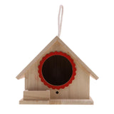 Wooden Bird House Birdhouse Hanging Nest Nesting Box With Rope Home Garden S - Aladdin Shoppers