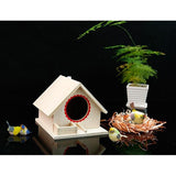 Wooden Bird House Birdhouse Hanging Nest Nesting Box With Rope Home Garden S - Aladdin Shoppers