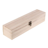 Wooden Box with Hinged Lid, Wood Craft Boxes for Art Tool and Brush Storage - Aladdin Shoppers
