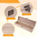 Wooden Box with Hinged Lid, Wood Craft Boxes for Art Tool and Brush Storage - Aladdin Shoppers