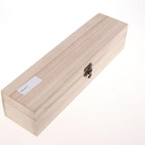 Wooden Box with Hinged Lid, Wood Craft Boxes for Art Tool and Brush Storage - Aladdin Shoppers