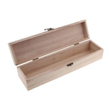 Wooden Box with Hinged Lid, Wood Craft Boxes for Art Tool and Brush Storage - Aladdin Shoppers
