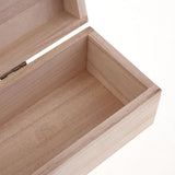 Wooden Box with Hinged Lid, Wood Craft Boxes for Art Tool and Brush Storage - Aladdin Shoppers