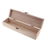 Wooden Box with Hinged Lid, Wood Craft Boxes for Art Tool and Brush Storage - Aladdin Shoppers