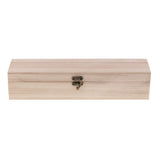 Wooden Box with Hinged Lid, Wood Craft Boxes for Art Tool and Brush Storage - Aladdin Shoppers