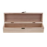 Wooden Box with Hinged Lid, Wood Craft Boxes for Art Tool and Brush Storage - Aladdin Shoppers