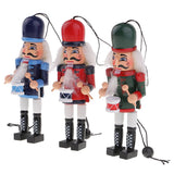 Wooden Nutcracker Doll Soldier Puppet 13cm Decoration DIY for Christmas Tree - Aladdin Shoppers
