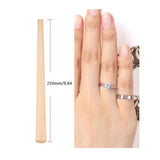 Wooden Ring Size Mandrel Stick Finger Rings Sizer Measuring Jewelry Tools - Aladdin Shoppers