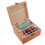 Wooden Storage Box Sewing Kit Needle Tape Scissor Thread Sewing Accessories - Aladdin Shoppers